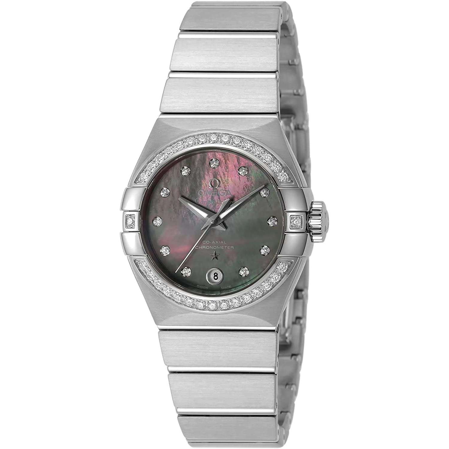 ROOK JAPAN:OMEGA CONSTELLATION CO-AXIAL CHRONOMETER 28 MM WOMEN WATCH 123.15.27.20.57.003,Luxury Watch,Omega