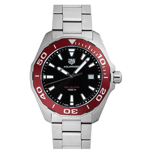 ROOK JAPAN:TAG HEUER AQUARACER RED ALUMINUM BEZEL MEN WATCH WAY101A.BA0746,Luxury Watch,Tag Heuer Aquaracer