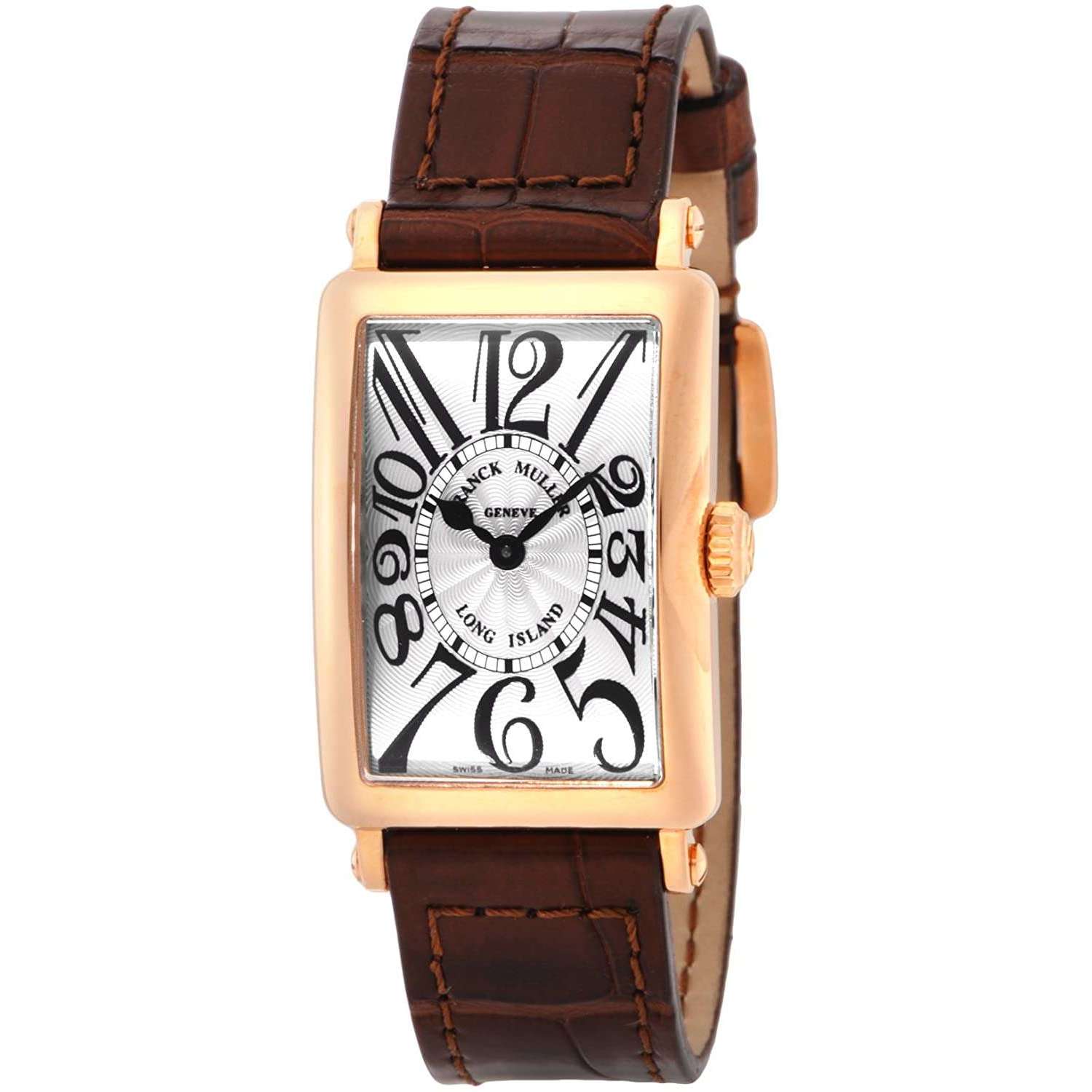 FRANCK MULLER LONG ISLAND BROWN LEATHER 23 MM WOMEN WATCH