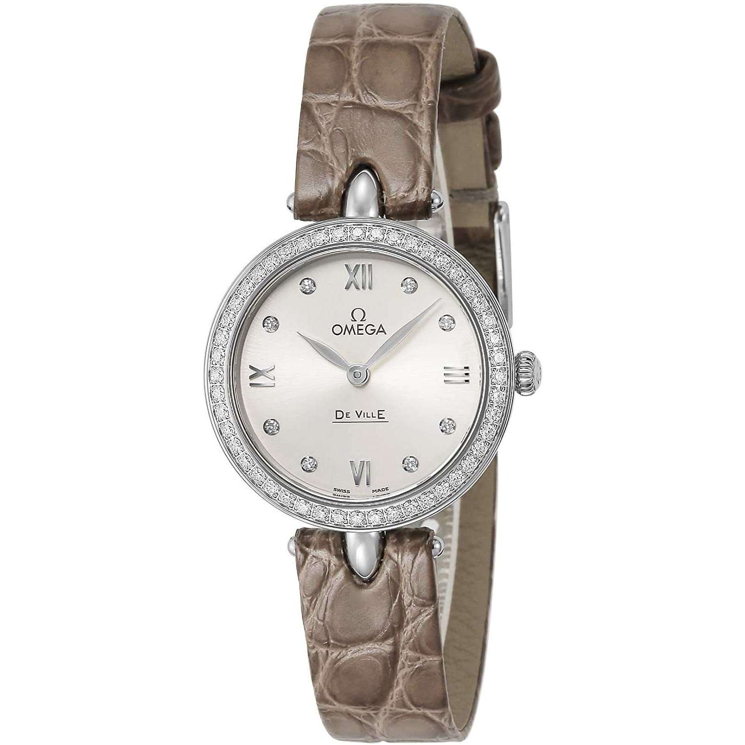 ROOK JAPAN:OMEGA DE VILLE QUARTZ 27 MM WOMEN WATCH 424.18.27.60.52.001,Luxury Watch,Omega