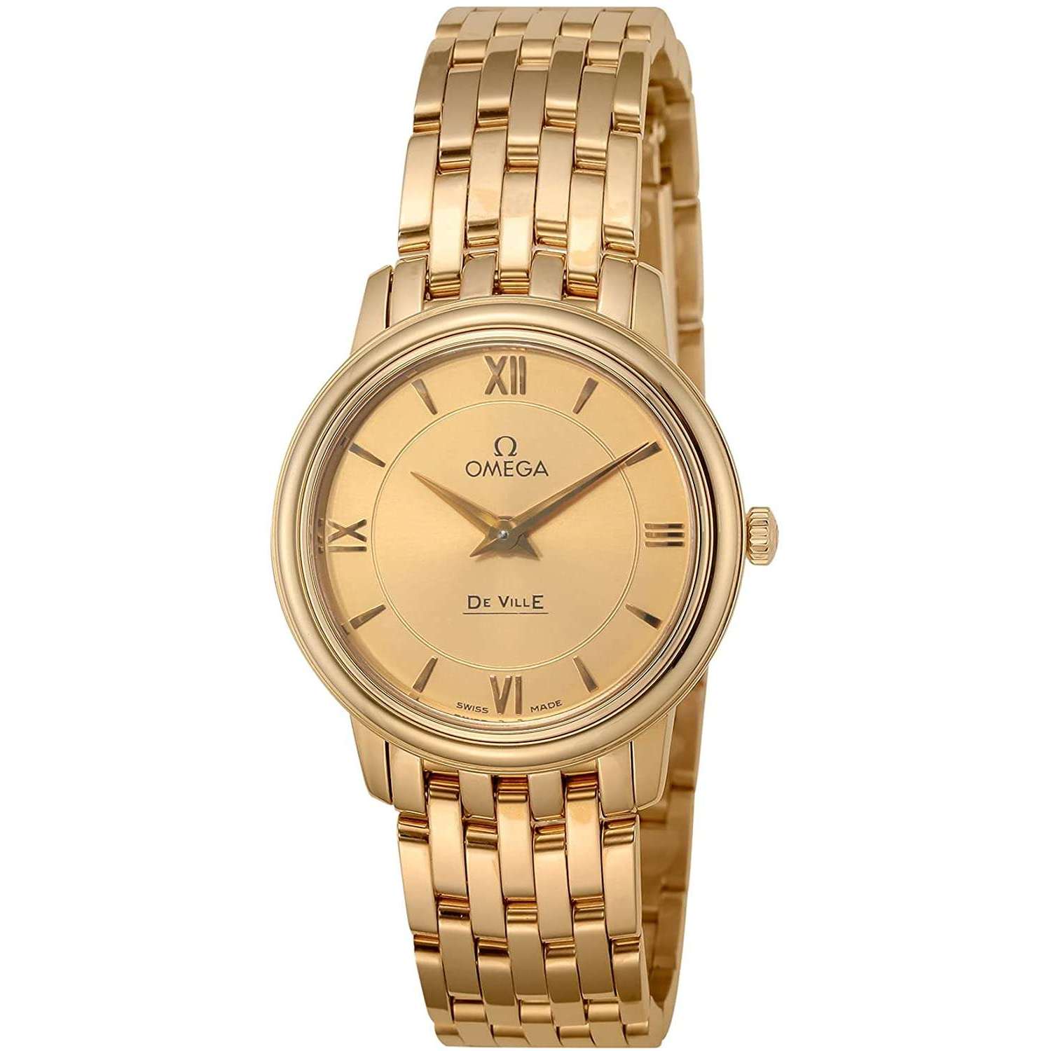 ROOK JAPAN:OMEGA DE VILLE QUARTZ 27 MM WOMEN WATCH 424.50.27.60.08.001,Luxury Watch,Omega
