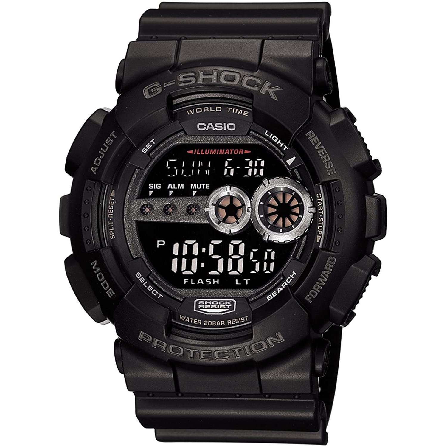 G-SHOCK Ｇ8100 デジタル腕時計 ブラック CASIO G-SHOCK JDM BLACK DIGITAL MEN WATCH GD-100-1BJF - ROOK