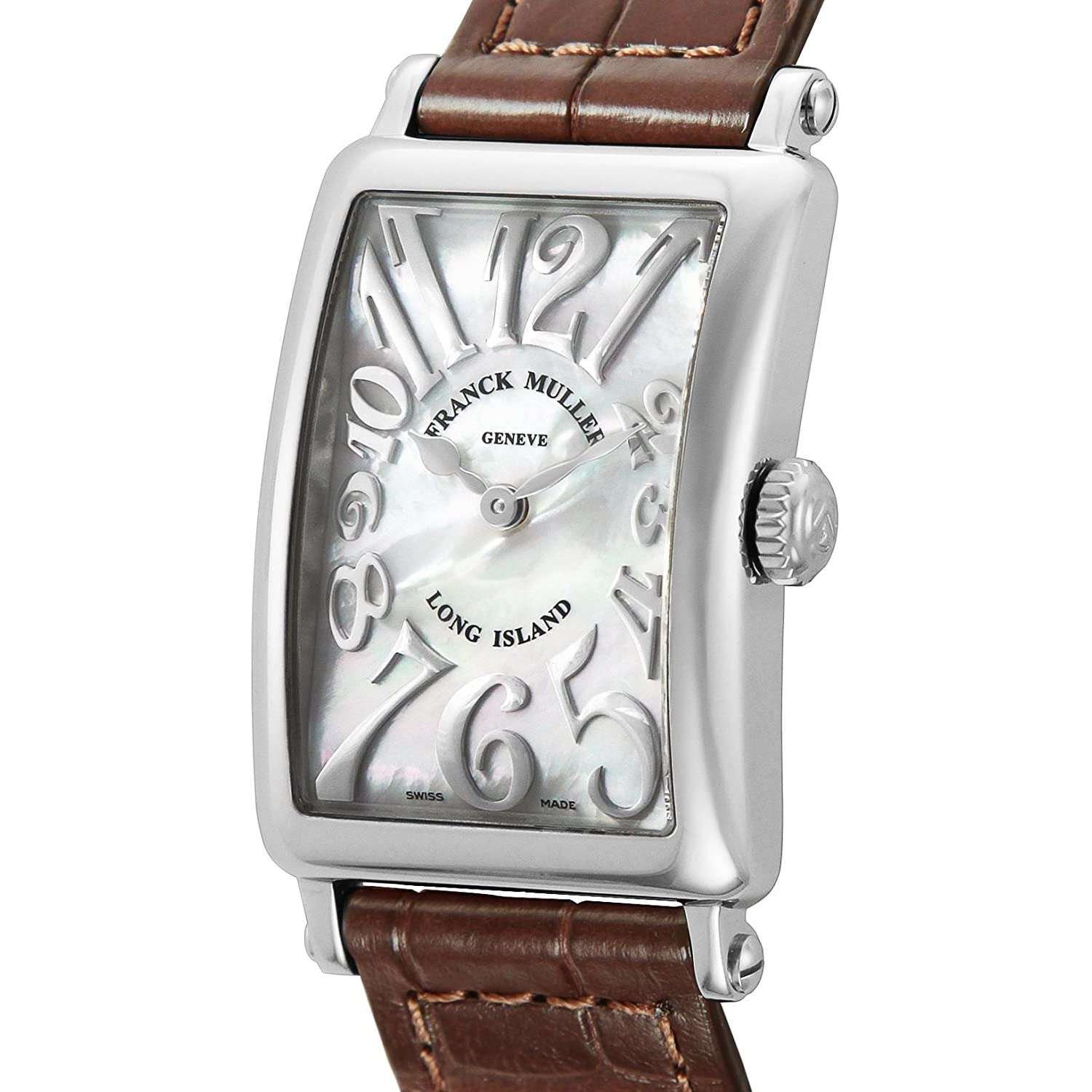 ROOK JAPAN:FRANCK MULLER LONG ISLAND BROWN LEATHER 22.5 MM MEN WATCH 902QZREL-MOP-BRW,Luxury Watch,Franck Muller