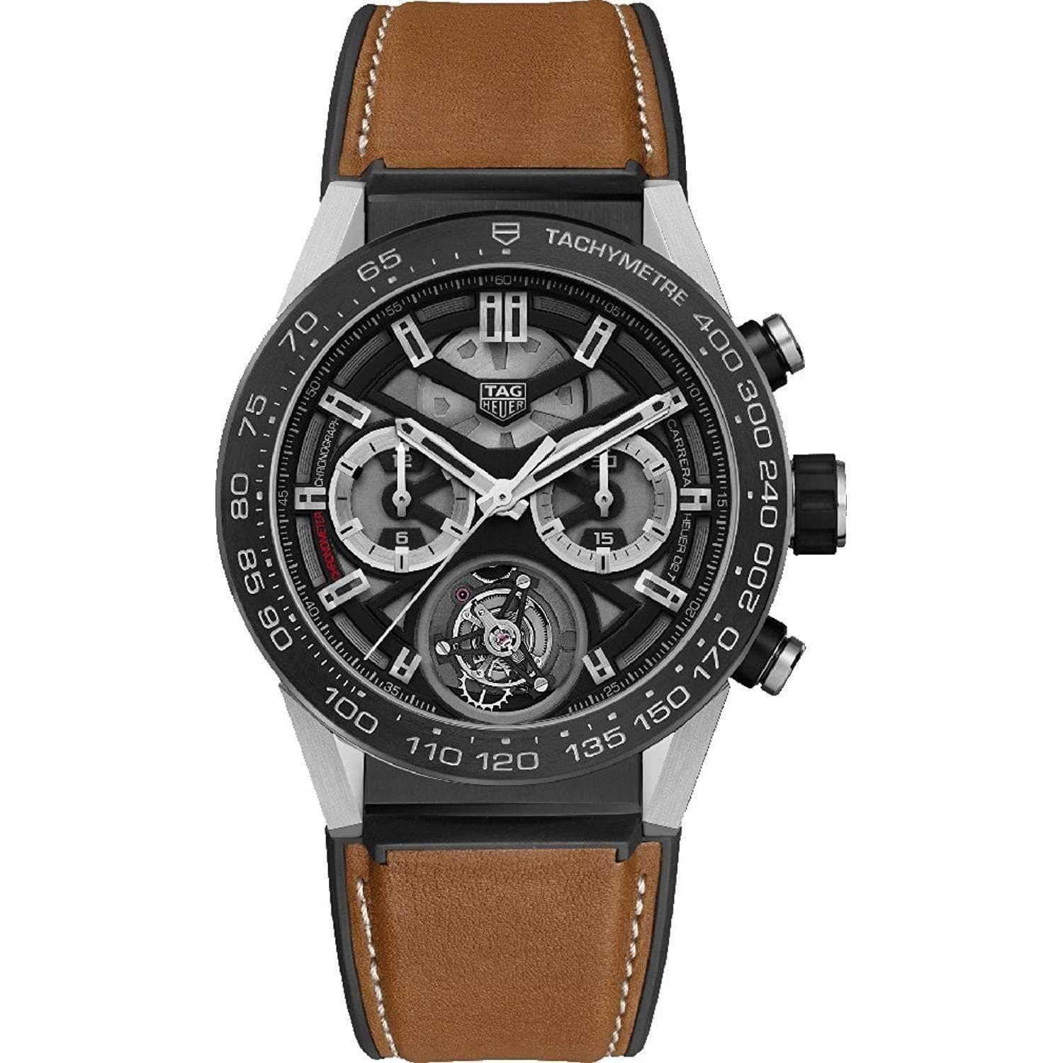 ROOK JAPAN:TAG HEUER CARRERA BROWN TITANIUM CHRONOGRAPH MEN WATCH CAR5A8Y.FT6072,Luxury Watch,Tag Heuer Carrera