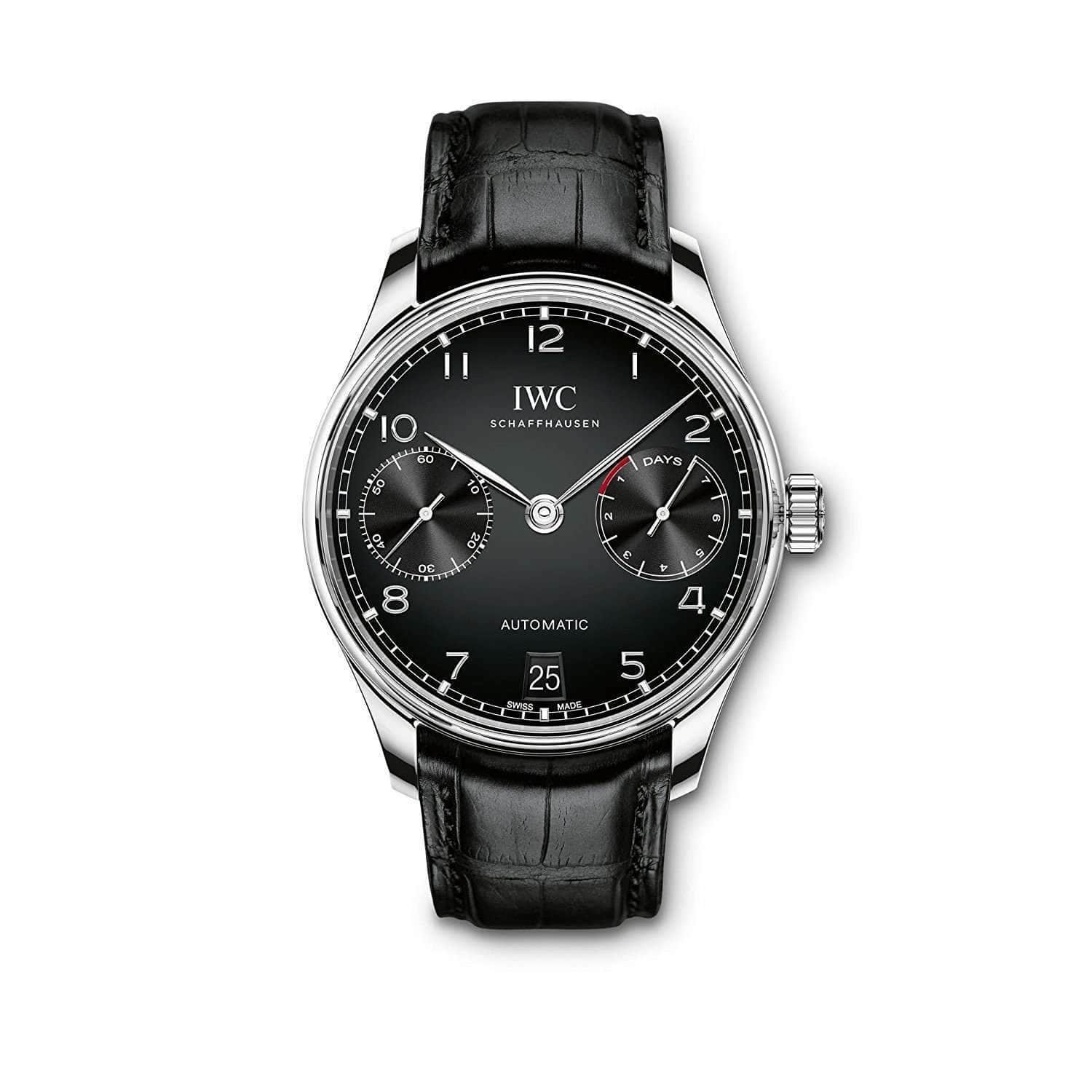 ROOK JAPAN:IWC PORTUGIESER BLACK AUTOMATIC MEN WATCH  IW500703,Luxury Watch,IWC Portuguese