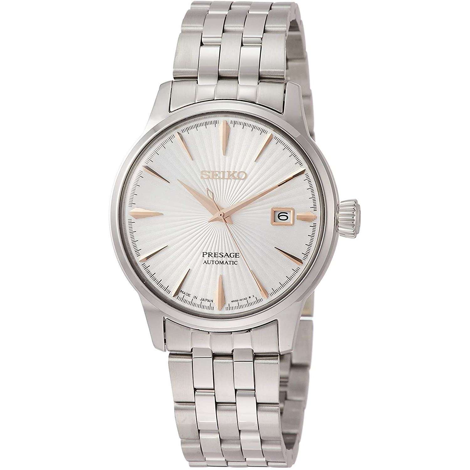 SEIKO PRESAGE BASIC LINE AUTOMATIC SILVER DIAL MEN WATCH