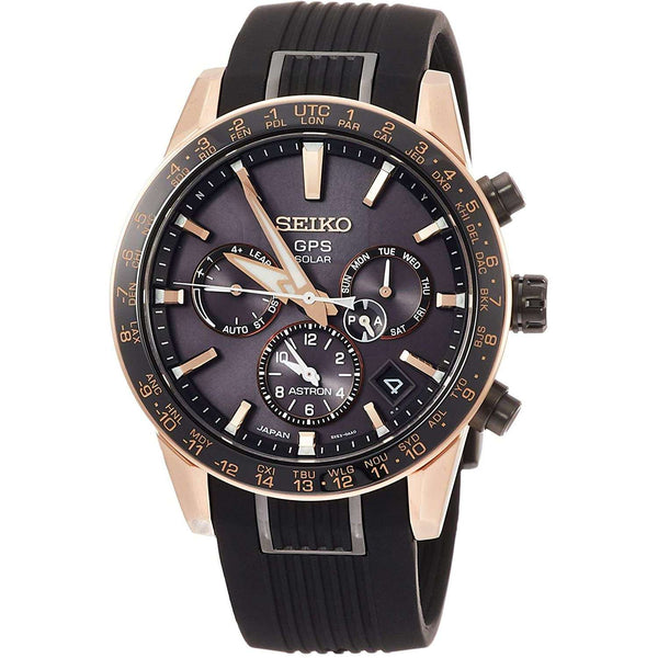 SEIKO ASTRON GPS SOLAR TITANIUM SAPPHIRE GLASS BLACK MEN WATCH 