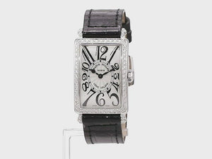 FRANCK MULLER LONG ISLAND BLACK LEATHER 23 MM WOMEN WATCH 902QZD1R-AC