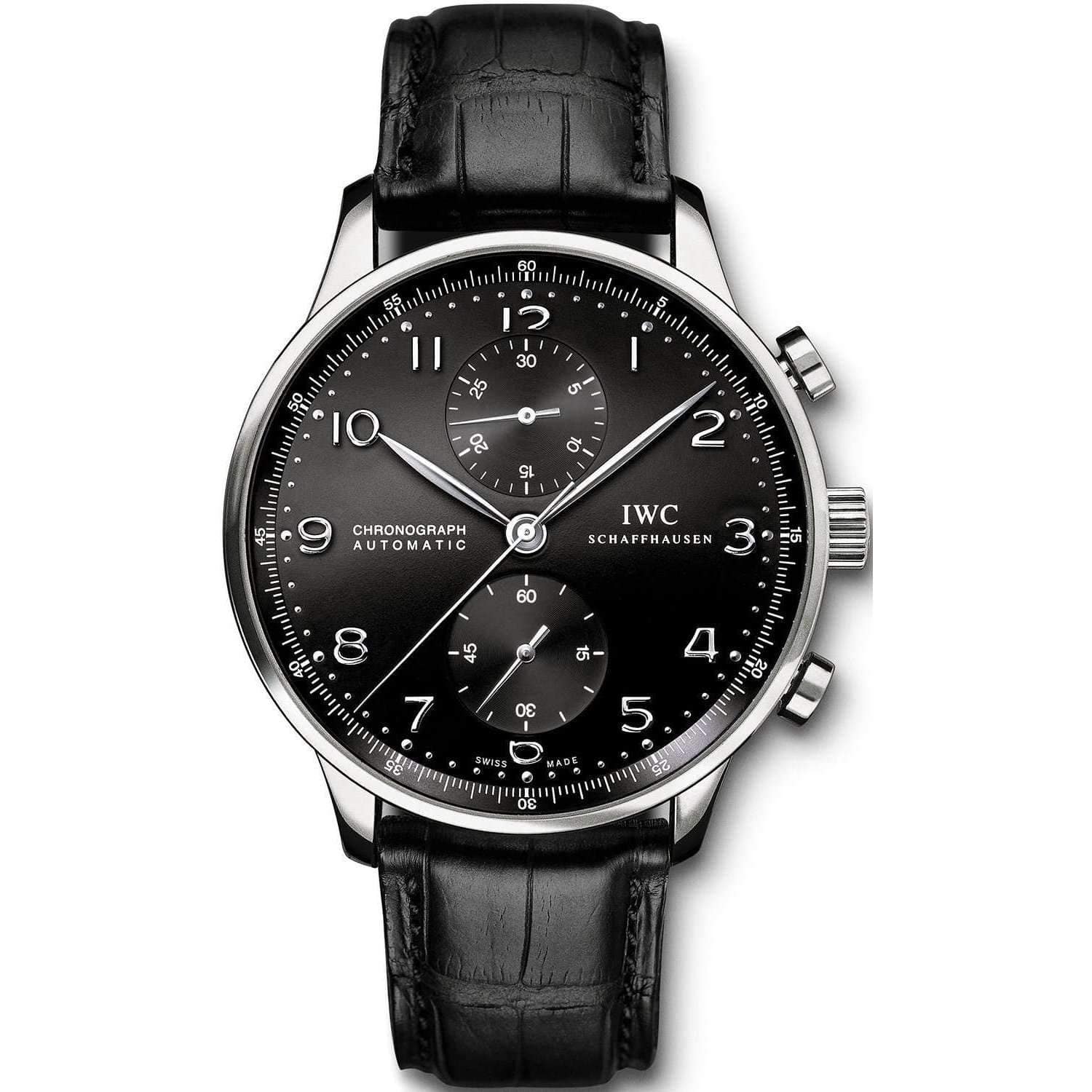 ROOK JAPAN:IWC PORTUGIESER CHRONOGRAPH BLACK AUTOMATIC MEN WATCH  IW371447,Luxury Watch,IWC Portuguese