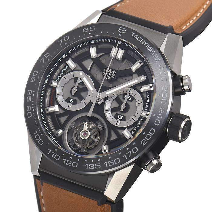 ROOK JAPAN:TAG HEUER CARRERA BROWN TITANIUM CHRONOGRAPH MEN WATCH CAR5A8Y.FT6072,Luxury Watch,Tag Heuer Carrera