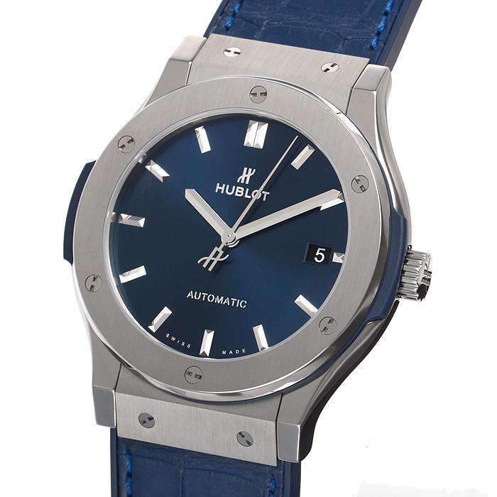ROOK JAPAN:HUBLOT ClASSIC FUSION BLUE TITANIUM 45 MM  MEN WATCH 511.NX.7170.LR,Luxury Watch,Hublot