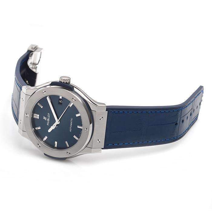 ROOK JAPAN:HUBLOT ClASSIC FUSION BLUE TITANIUM 45 MM  MEN WATCH 511.NX.7170.LR,Luxury Watch,Hublot