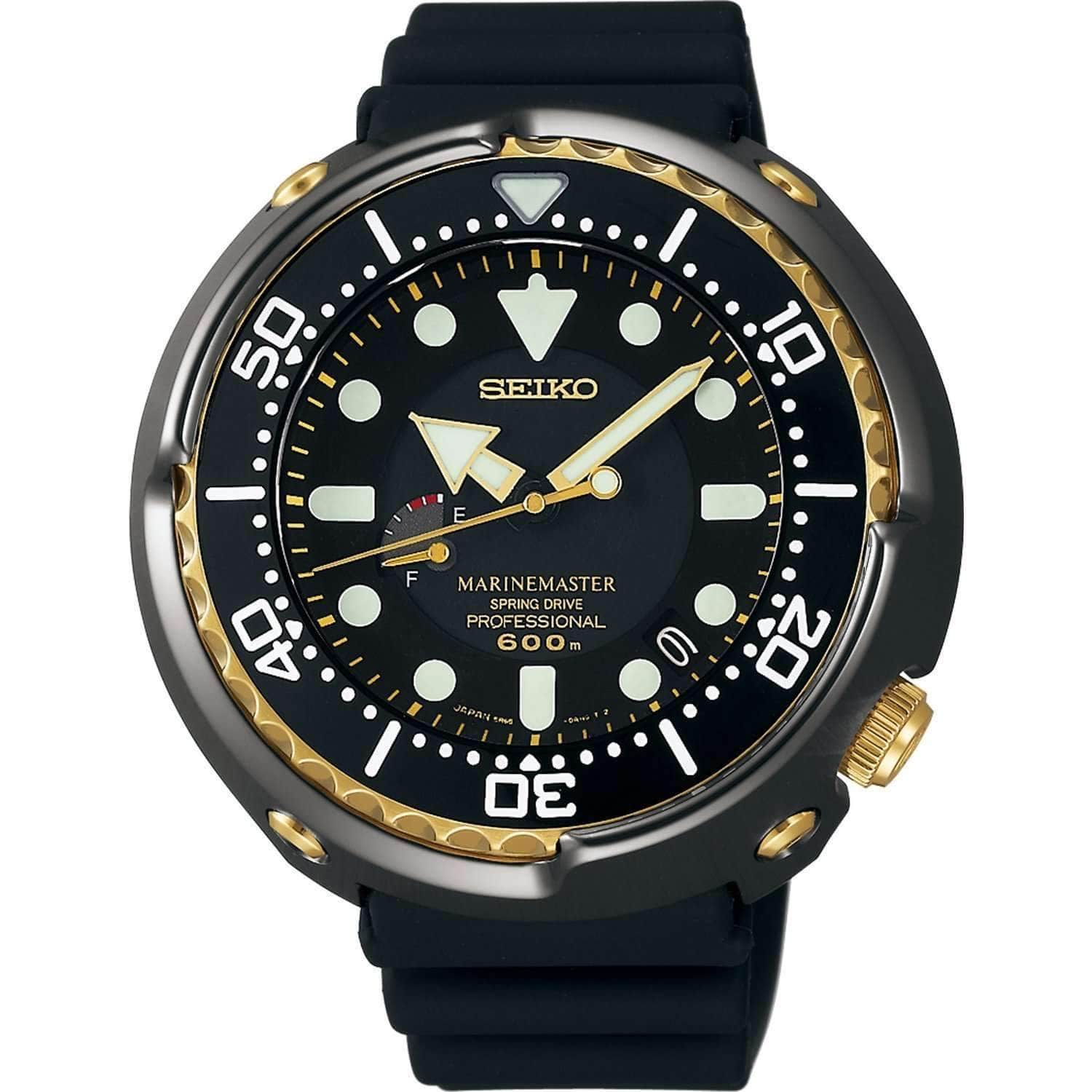 SEIKO PROSPEX MARINEMASTER PROFESSIONAL SPRING DRIVE GOLDEN TUNA MEN WATCH 300 Limited SBDB008